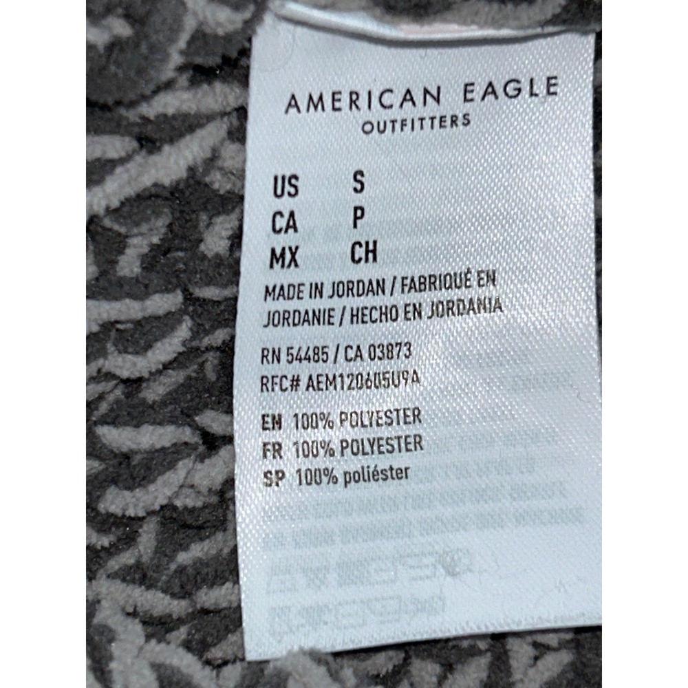 American Eagle Gray Marled Chunky Knit Chenille Crew Neck Sweater Small Relaxed - Picture 6 of 8